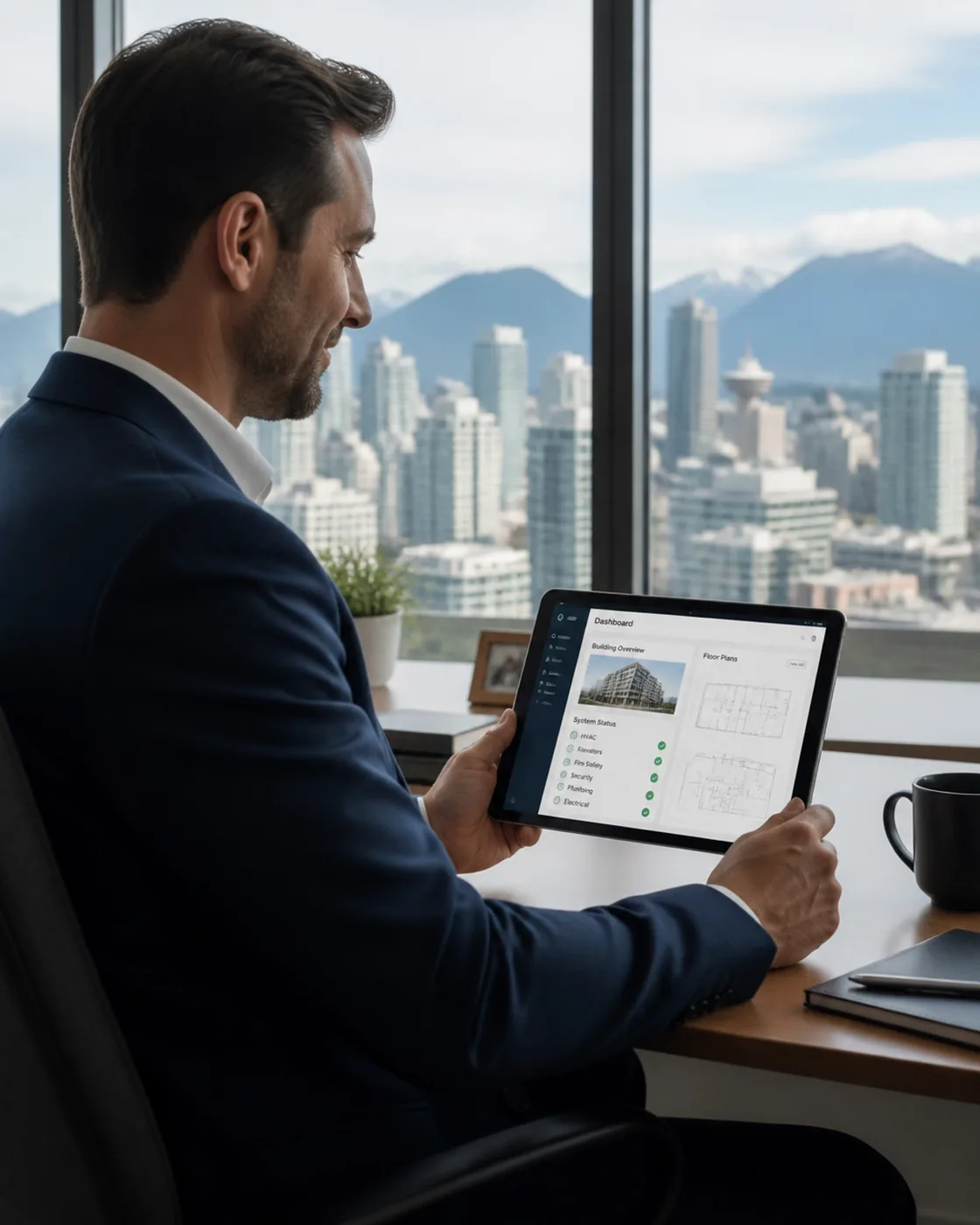 Property manager monitoring building safety in Vancouver