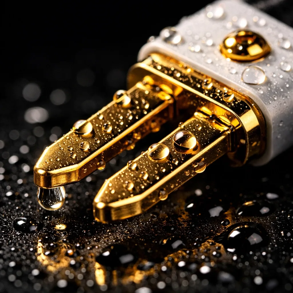 Gold-plated water leak sensor probe with corrosion-resistant contacts for commercial buildings