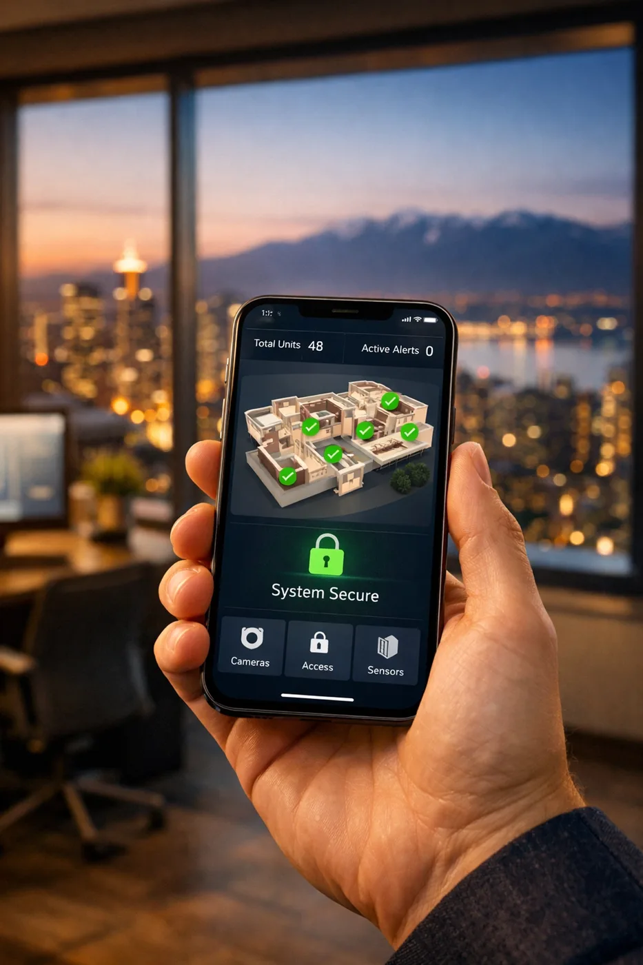 Remote monitoring dashboard for Vancouver property managers using condo water leak detection sensors.