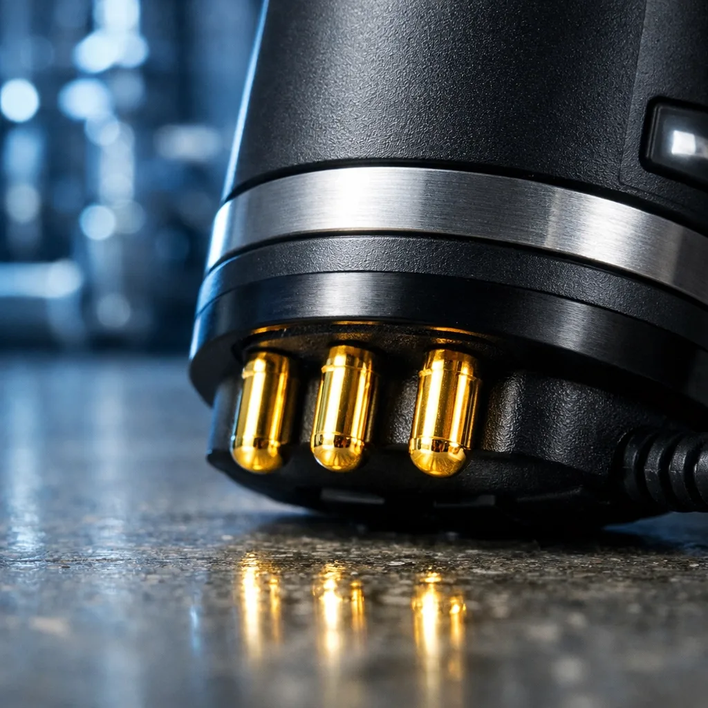 Professional commercial leak detection system sensor with gold-plated pins for building water safety.