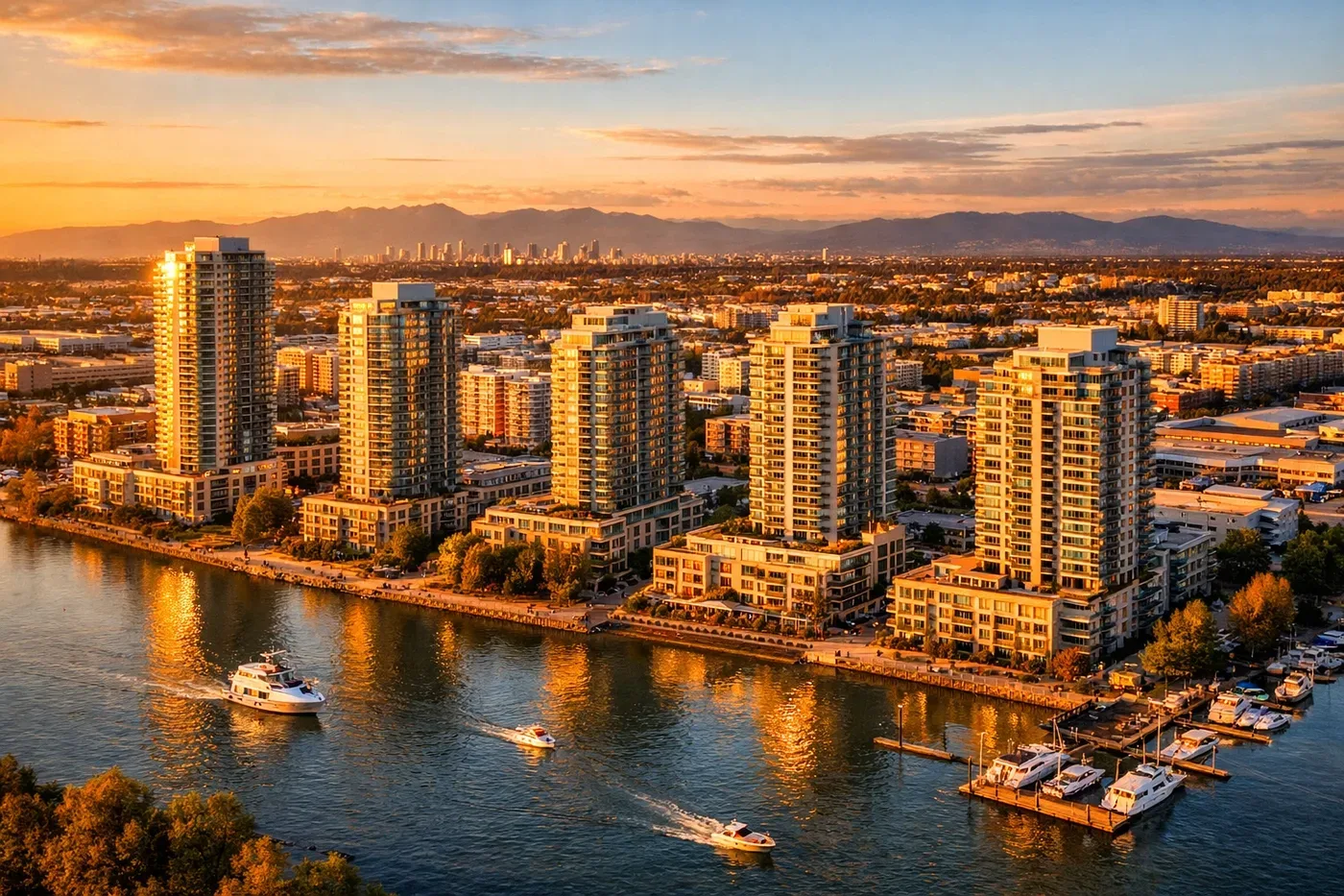 Richmond BC waterfront high-rise condominiums requiring water leak protection systems