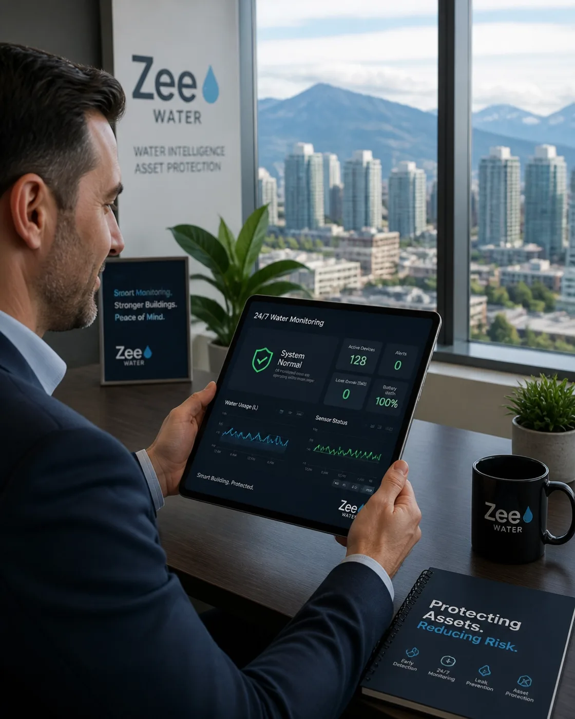 Property manager in Burnaby using the water monitoring app
