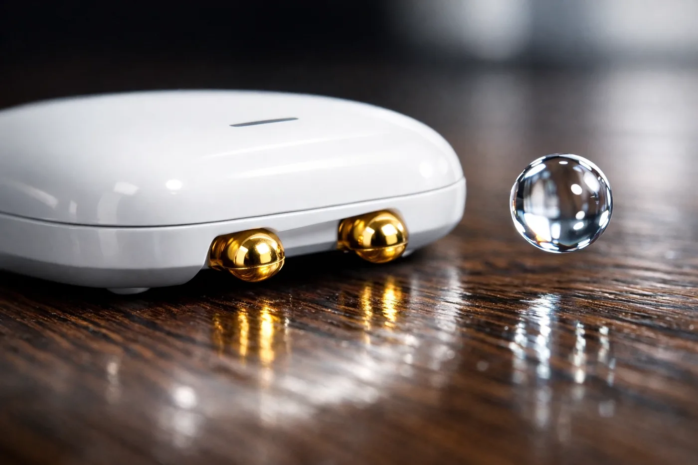 Smart water leak detector with reliable gold-plated probes for high-rise condo flood prevention.